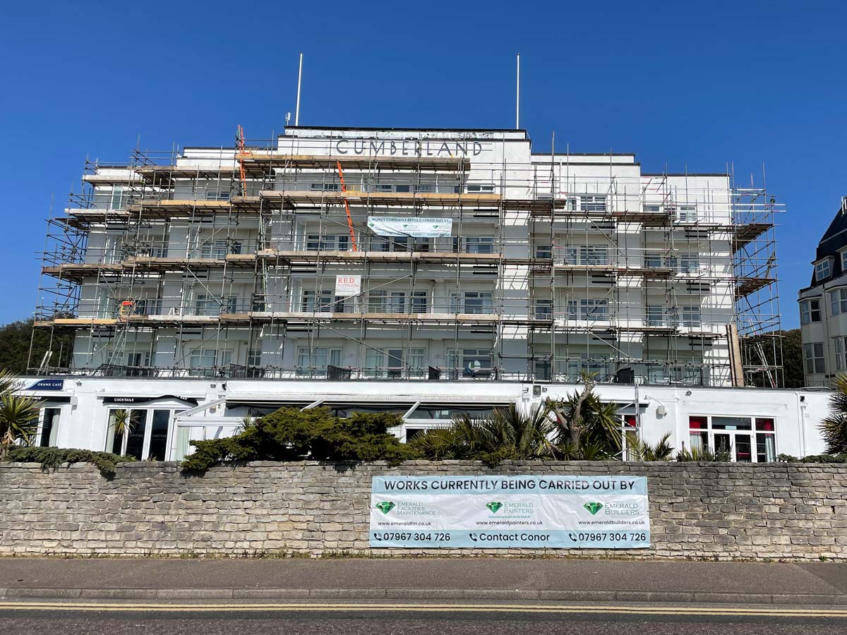 Cumberland Hotel Repair Works by Emerald Builders Bournemouth